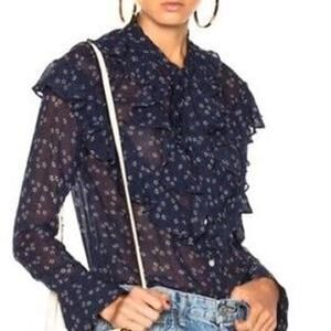 NWT veronica beard finley floral blouse